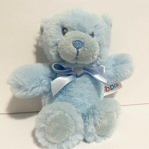 Ebba Aurora Blue Teddy Bear Baby Plush Rattle Stuffed Animal Lovey Toy 2022 Boy